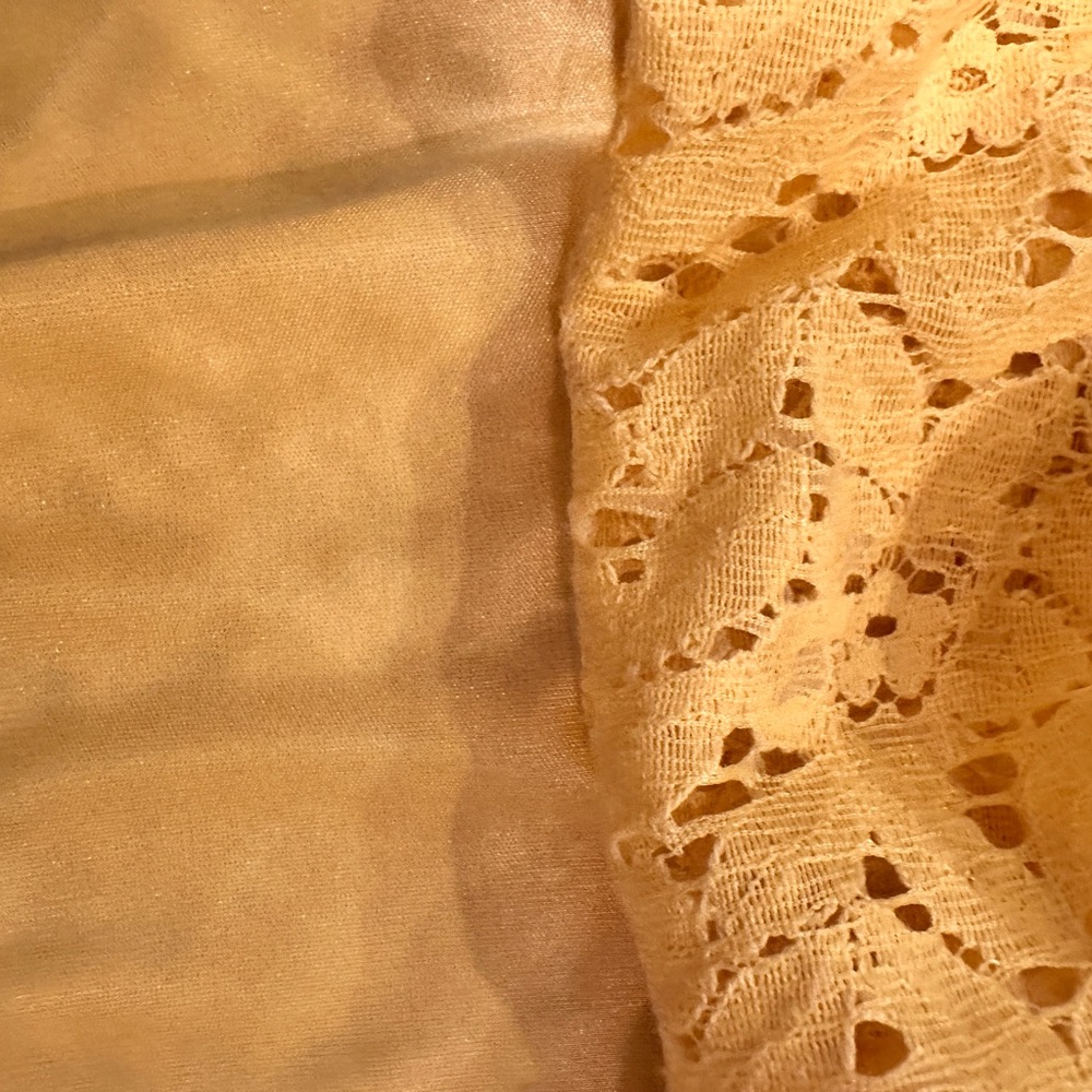 Grace Elements Yellow Lace A-Line Skirt - Picture 5 of 5